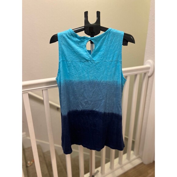 Fresh Produce Blue Colorblock Long Tank Top/Tunic with Keyhole - NWT! Size Large - Picture 4 of 9